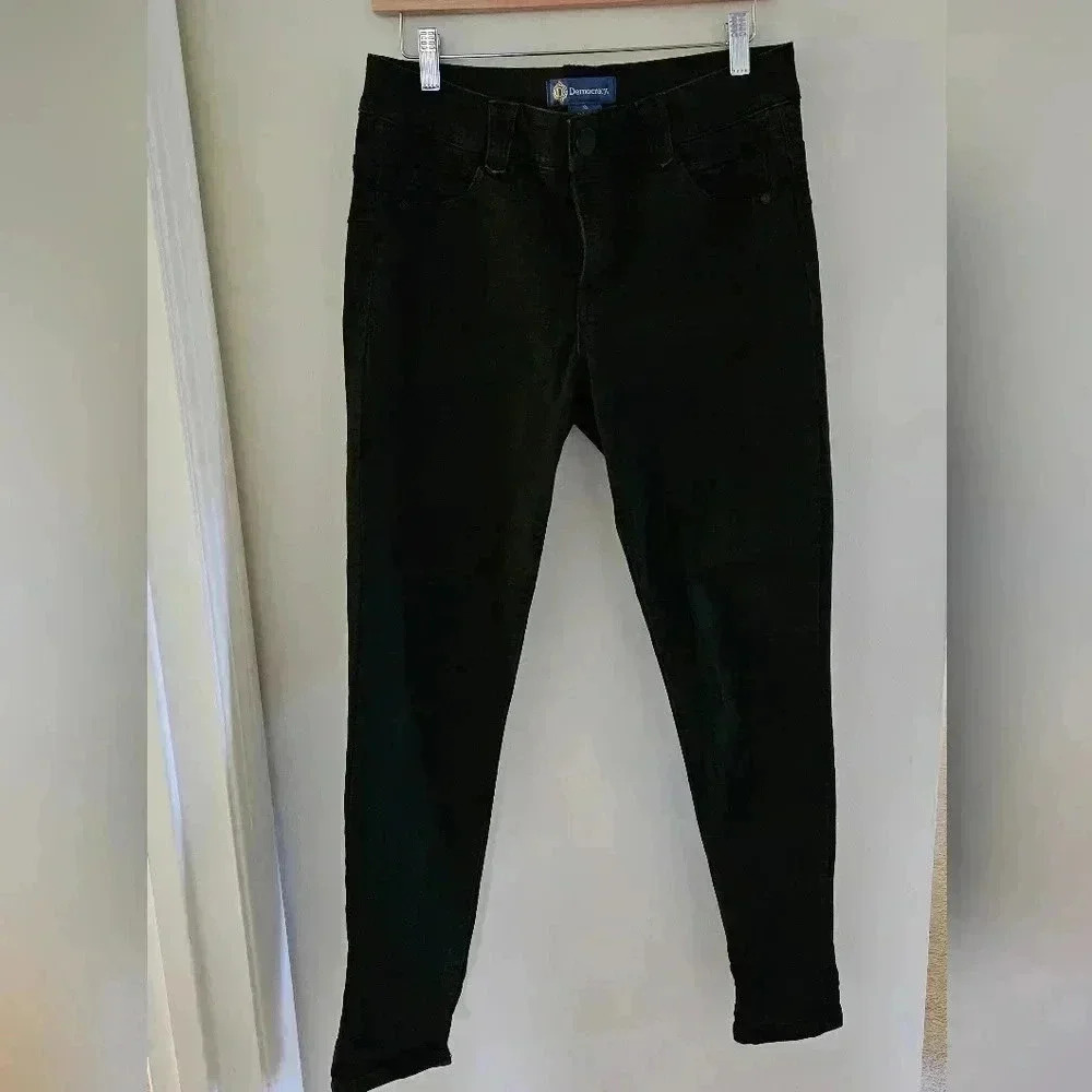 Democracy "Ab"solution High Rise Ankle Skinny Jean Black Denim size 8